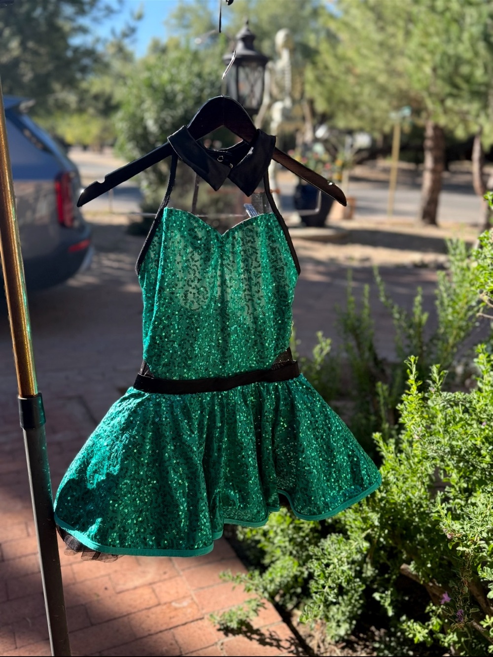 Weissman Teal Sequin Dance Costume Girls LC Jazz Tap Competition Dress